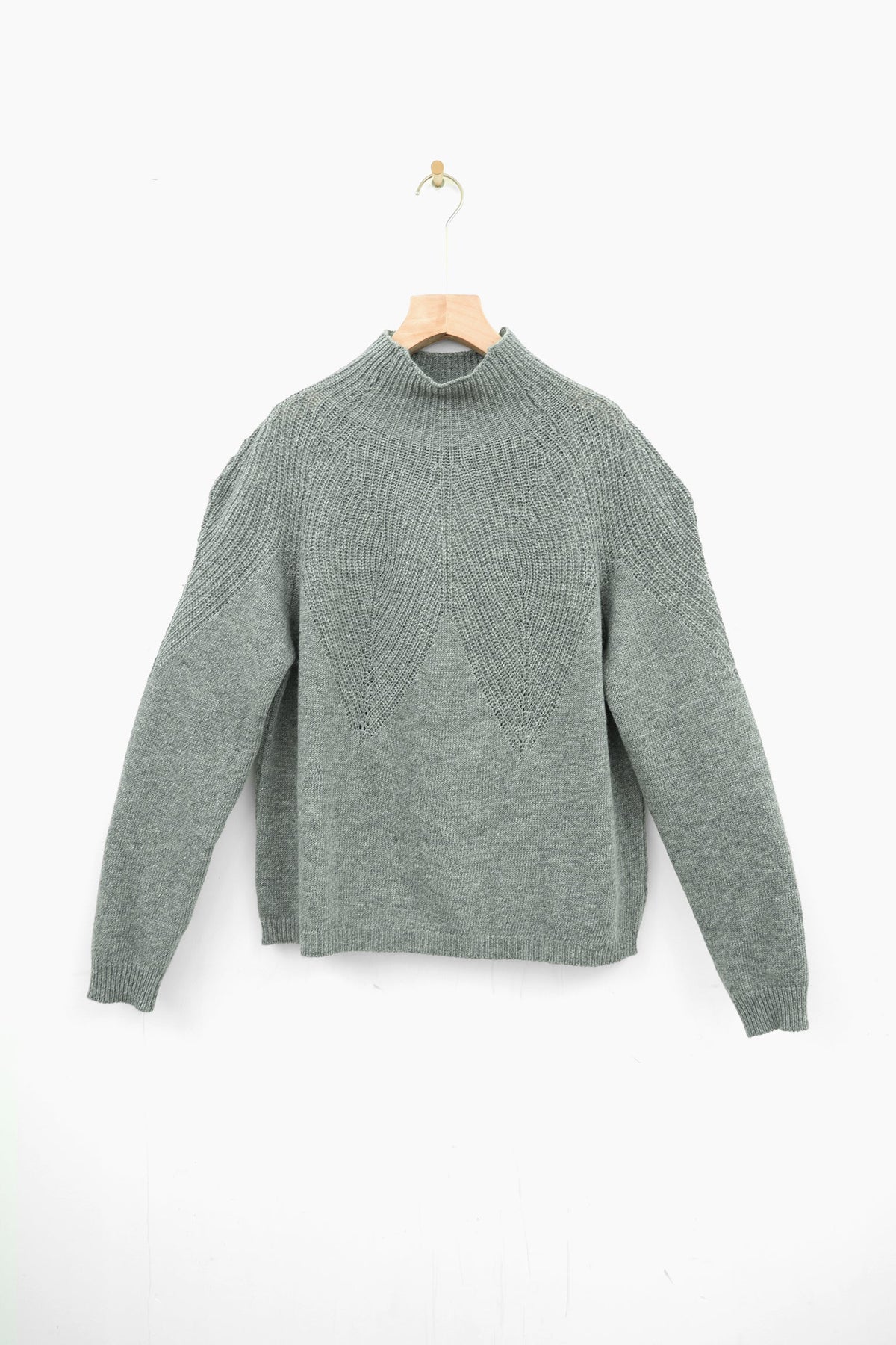 Mallory Cashmere Blend Jumper - Grey, Ribbed