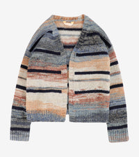 Brodie Wool Blend Cardigan - Multi/Blue, Striped