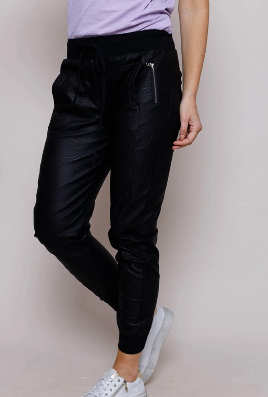 Suzy D Vegan Leather Ultimate Joggers
