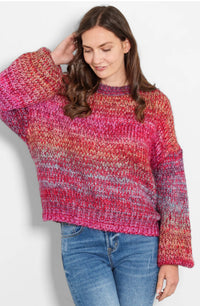 Opal Wool Blend Jumper- Pink, Ombre Stripe