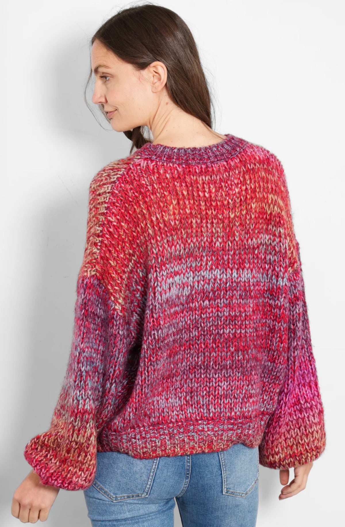 Opal Wool Blend Jumper- Pink, Ombre Stripe