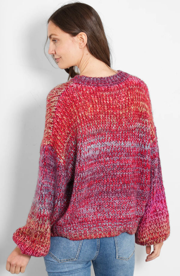 Opal Wool Blend Jumper- Pink, Ombre Stripe