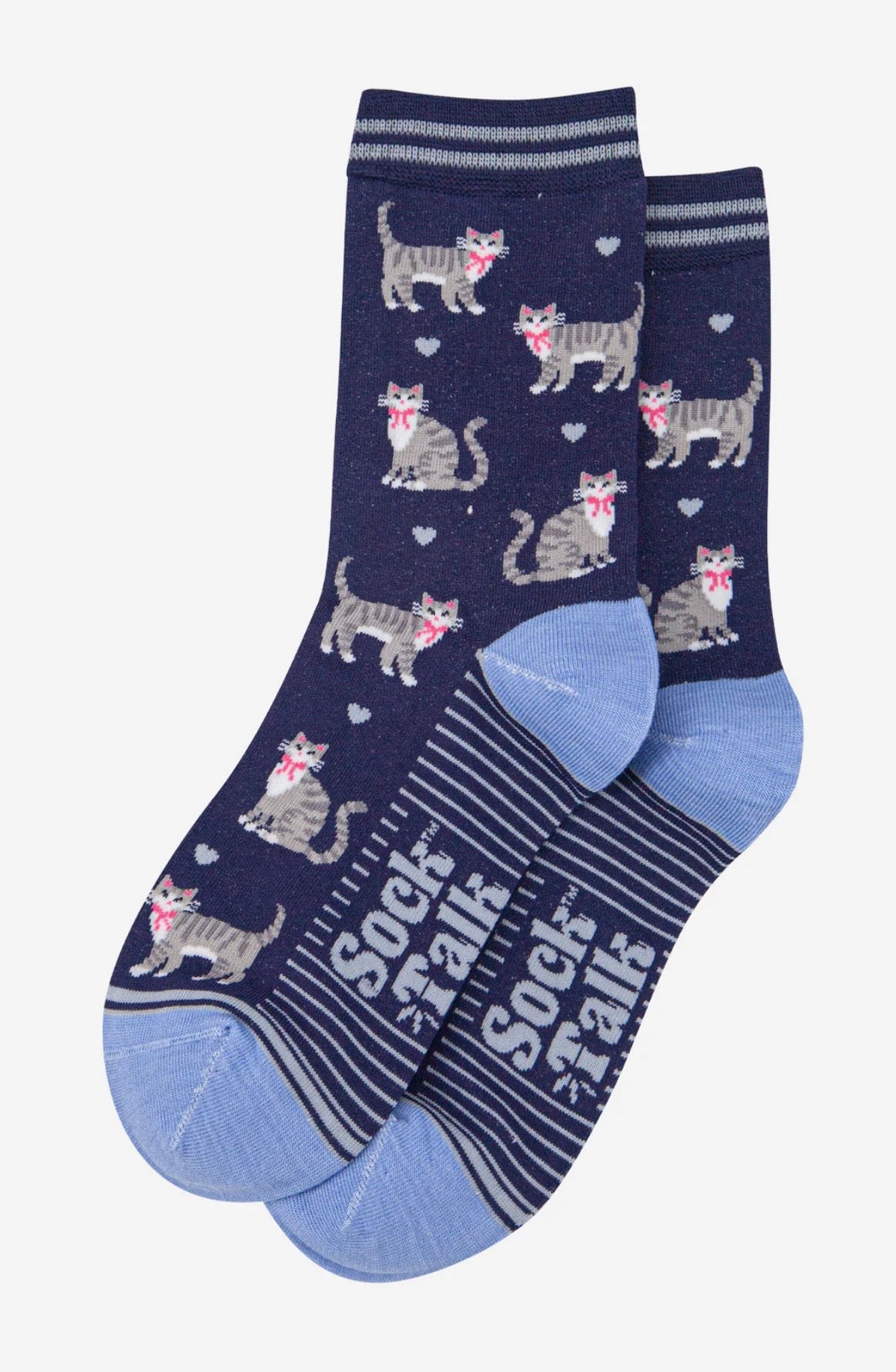 Women's Bamboo Socks - Teal, Cats