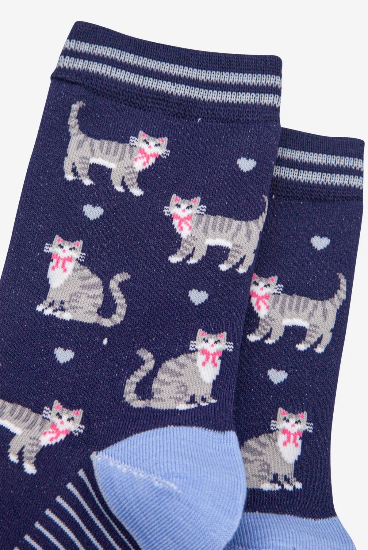 Women's Bamboo Socks - Teal, Cats