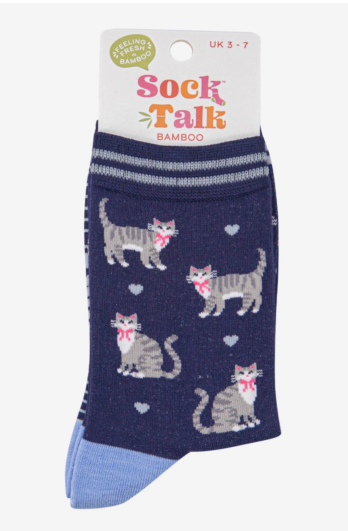 Women's Bamboo Socks - Teal, Cats