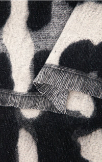 Jamie Heavyweight Scarf - Cream/Black, Leopard