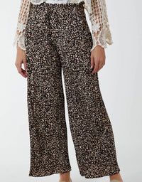 Printed Wide Leg Trousers