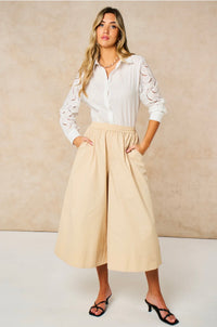 Darby Long Sleeve Cotton Shirt - White, Cut-Out