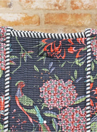 Quilted Cotton Tote Bag - Black
