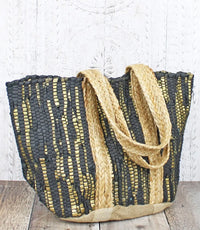 Upcycled Scrap Leather Tote Bag