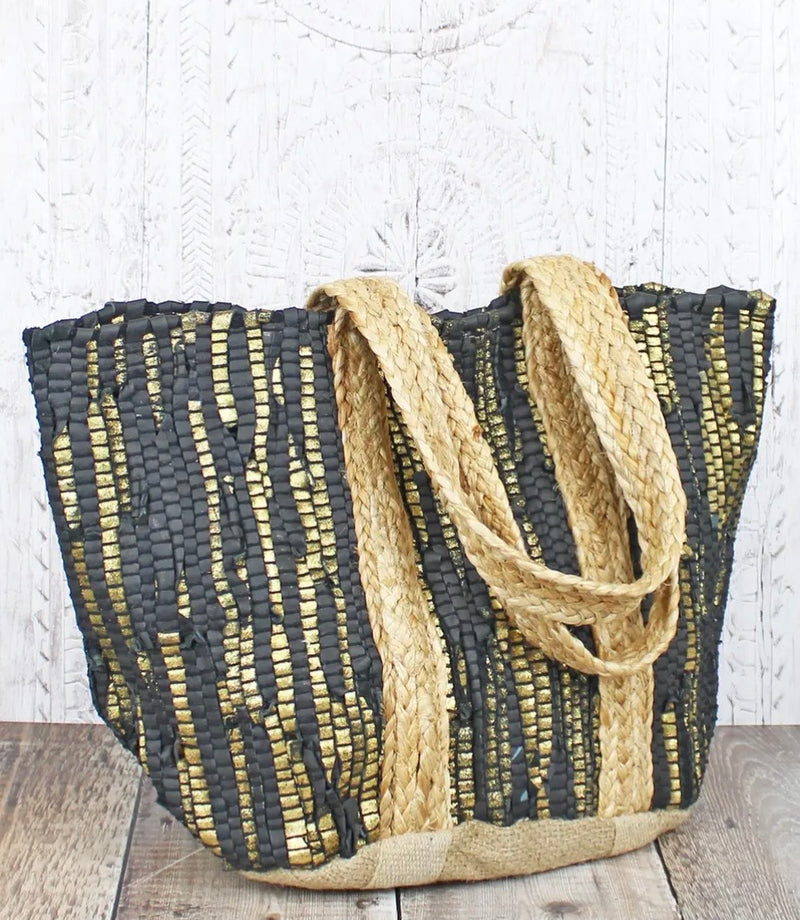 Upcycled Scrap Leather Tote Bag