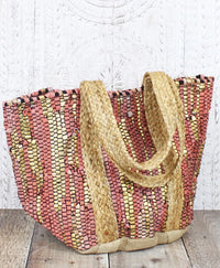 Upcycled Scrap Leather Tote Bag