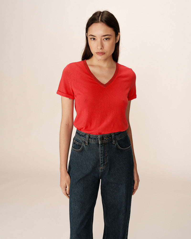 Grace & Mila T-SHIRT ROUGE TOP