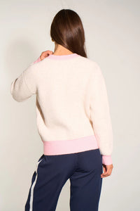 Apres Ski Jumper in Cream/Pink