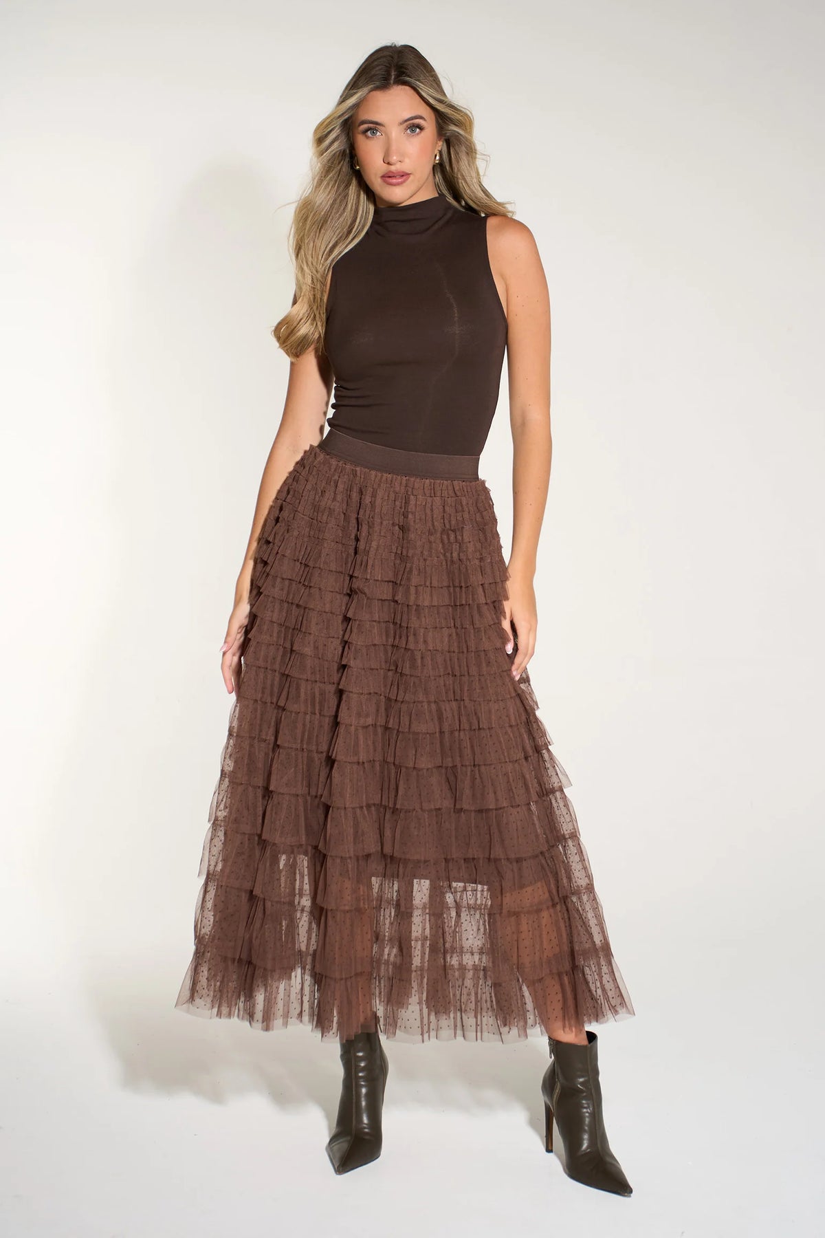 Cake Tiered Maxi Tulle Skirt