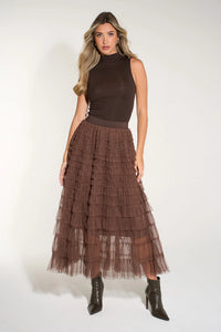 Cake Tiered Maxi Tulle Skirt